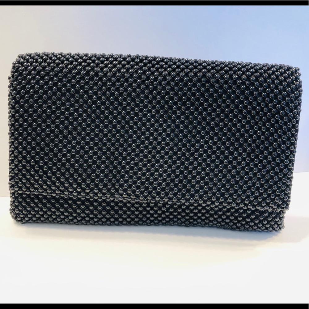 Black Elegant Beaded Clutch